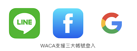 WACA會員支援三大帳號登入