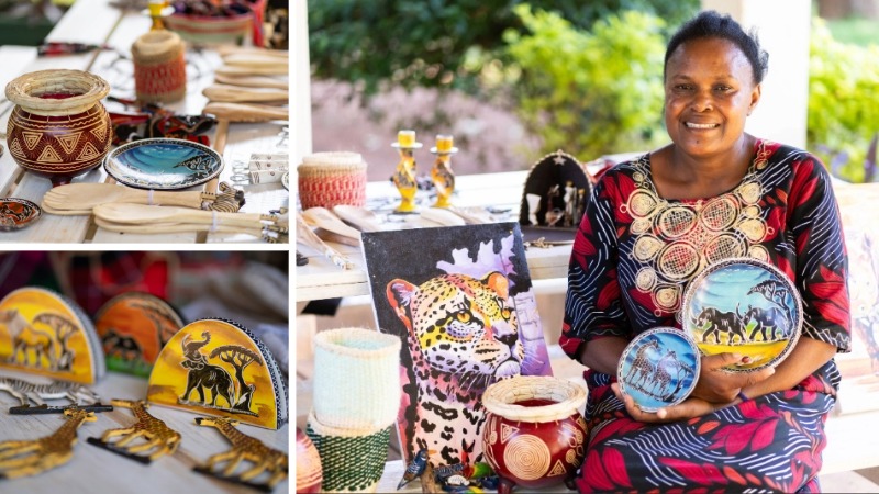 Matilda 工藝師本人照及工藝品特寫